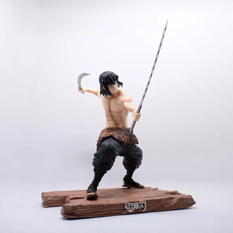 2069283144 Action Figure 28cm Anime Demon Slayer figura combate versão hashibira inosuke pvc figura de ação collectible modelo brinquedos presente do miúdo