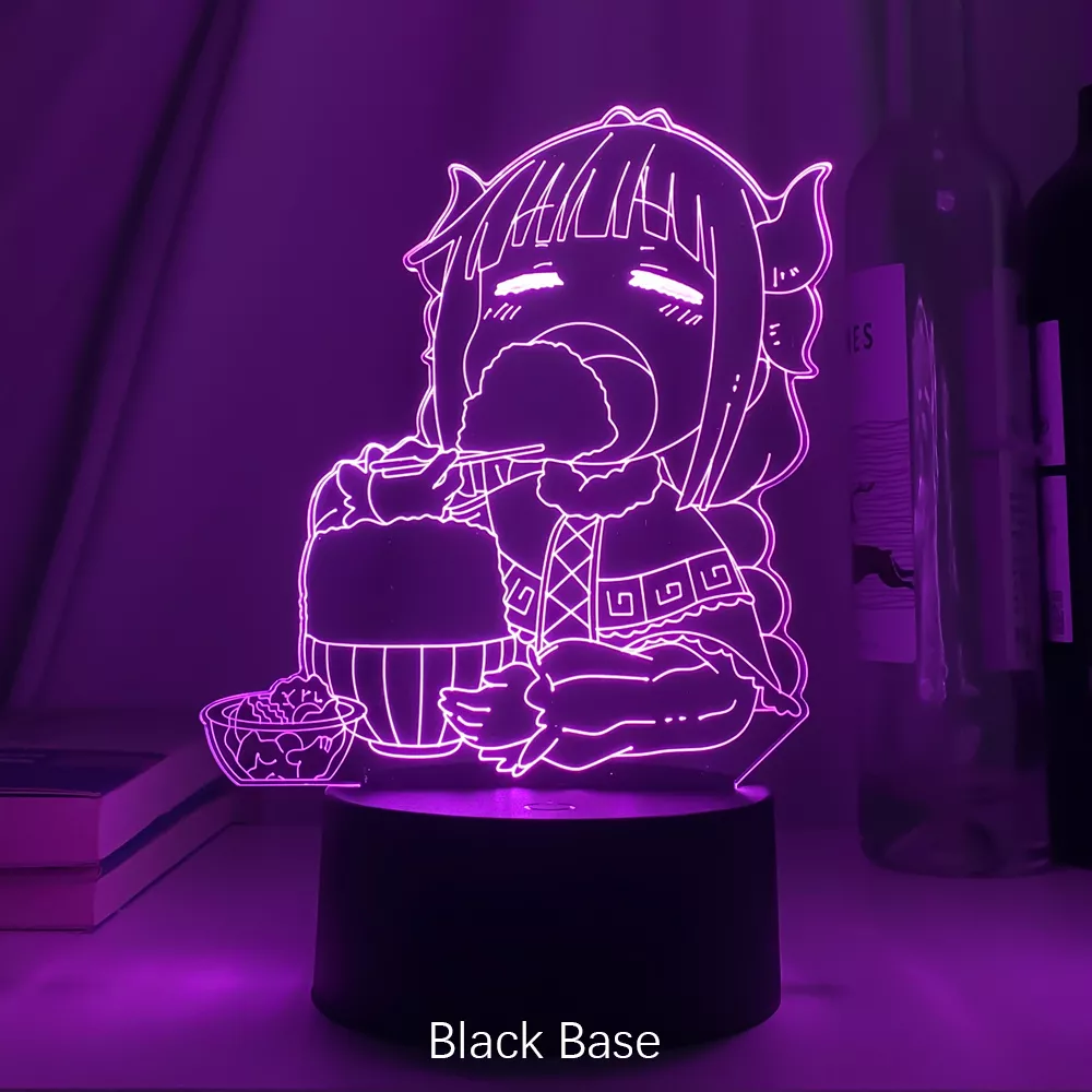 241327483 Luminária Miss Kobayashi Dragon Maid Anime lâmpada led para o quarto do miúdo decoração presente de aniversário cor em mudança 3d luz manga dragão empregada doméstica