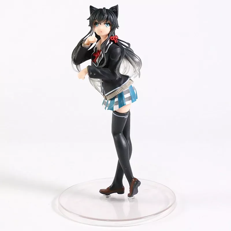 254145579 Action Figure Anime My Romantic Teenage Comedy Snafu yukino yukinoshita gato orelha uniforme ver figura collectible anime sexy beleza modelo de brinquedo