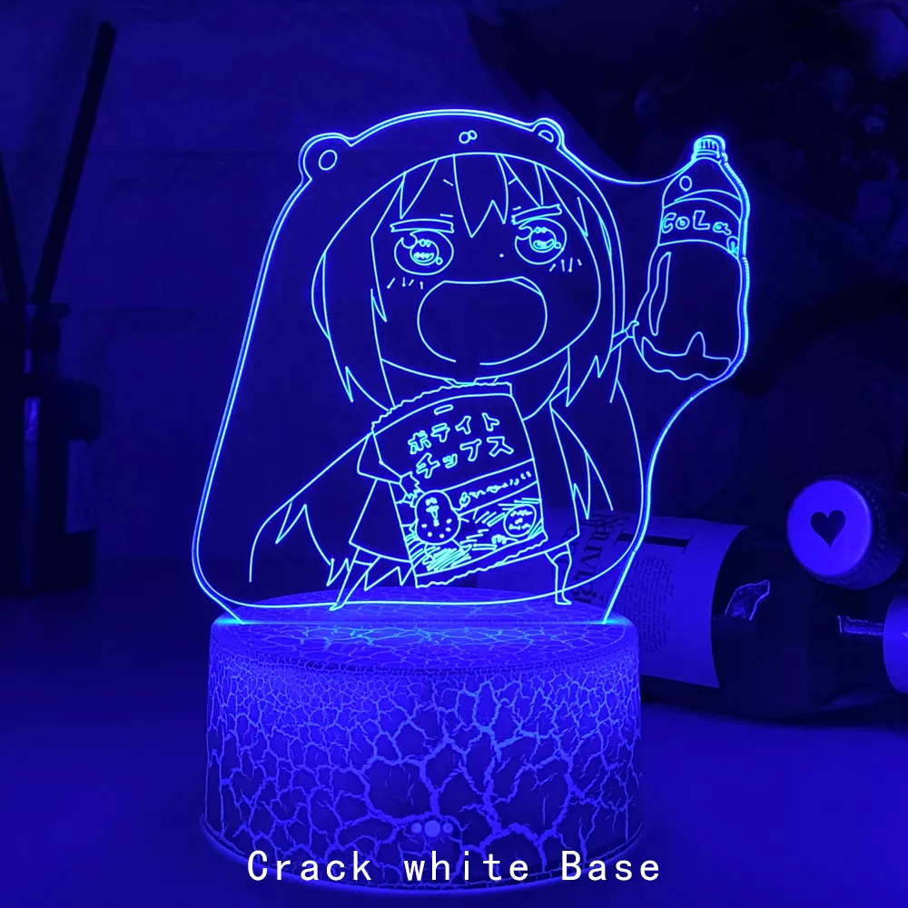 297421732 Luminária Himouto Umaru-Chan acrílico 3d lâmpada anime decoração do quarto luz da noite crianças presente de aniversário quarto mesa luz led manga himouto