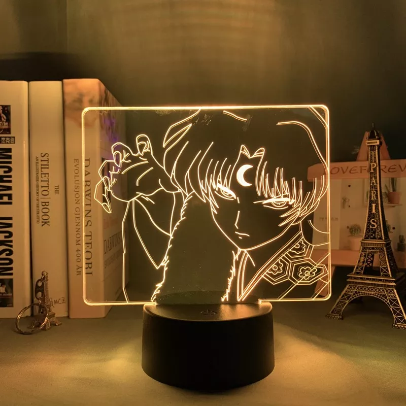 354618961 Luminária Inuyasha Anime zoshomaru led luz noturna para quarto, luz noturna para decoração de quarto, lâmpada 3d de animê com luz para presente