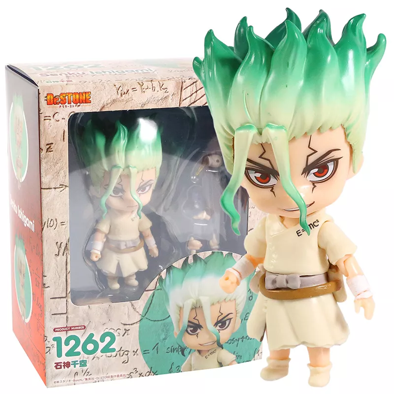 Action Figure Nendoroid Dr. Stone senku ishigami 1262 pvc figura de ação collectible modelo brinquedo 1