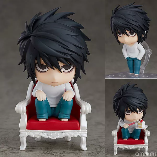 Action Figure Nendoroid Anime 10cm death note l lawliet 1200 figura de ação coleção brinquedos presente natal com caixa 1