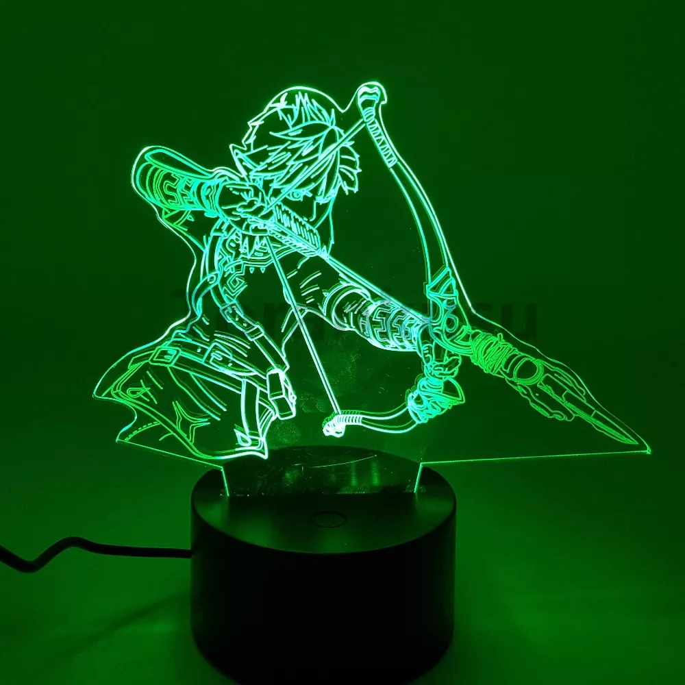 459798434 Luminária A lenda de zelda figura de ação selvagem, 3d, luzes noturnas, led, mudança de faixa, anime zellink, estatueta de brinquedo, iluminação