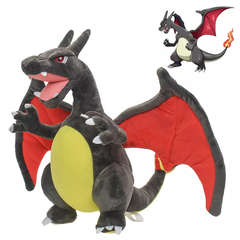 Pelúcia Pokémon 24cm shiny charizard brinquedos de pelúcia pokemon xy fogo dragão anime filmes posket monstro brinquedo recheado crianças presente aniversário 1