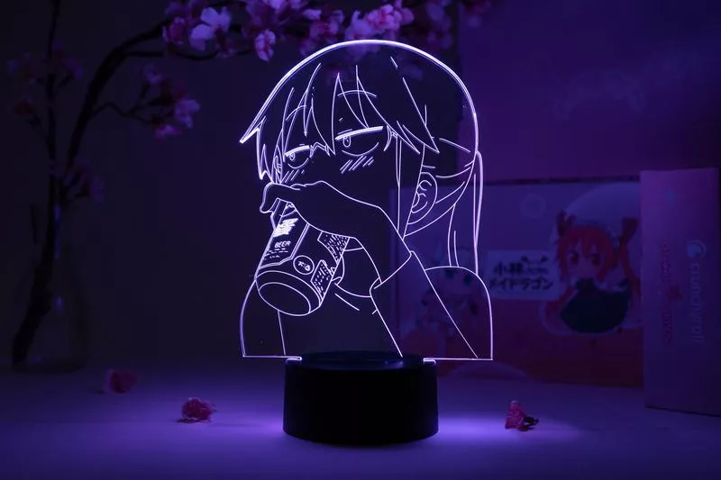 484858462 Luminária Anime Miss Kobayashi Dragon Maid figura led night light para decoração do quarto presente aniversário lâmpada manga 3d luz
