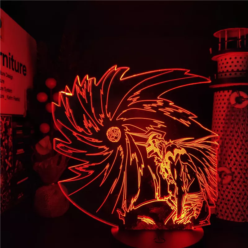 Luminária Bleach Anime lâmpada led noturna kurosaki ichban kai 3d, lâmpada de mesa para decoração da casa 1