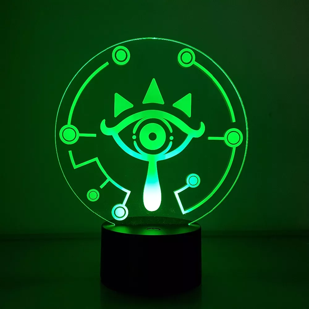 546719596 Luminária Zelda ilusão visual 3d led respiração da selvagem luz noturna 7 cores usb link figura de ação brinquedo de jogo de anime