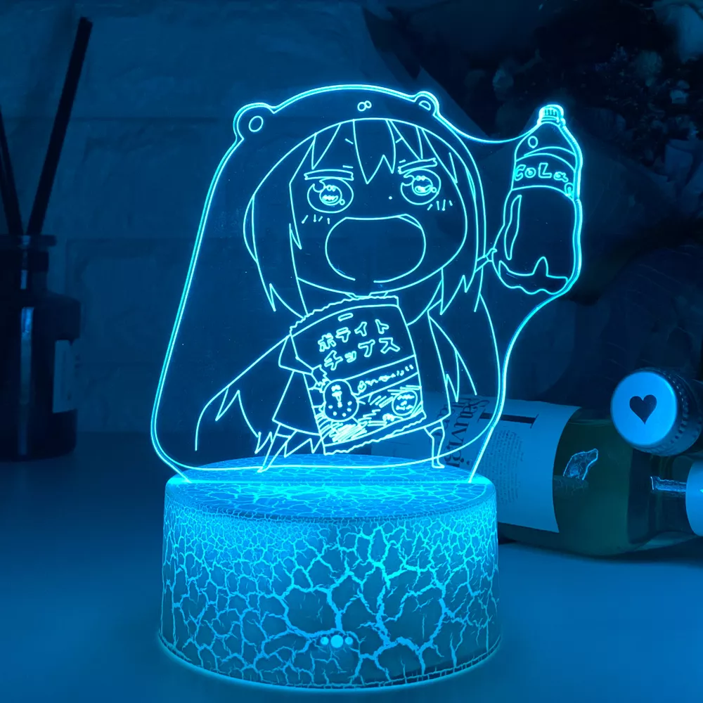 557467242 Luminária Himouto Umaru-Chan acrílico 3d lâmpada anime decoração do quarto luz da noite crianças presente de aniversário quarto mesa luz led manga himouto