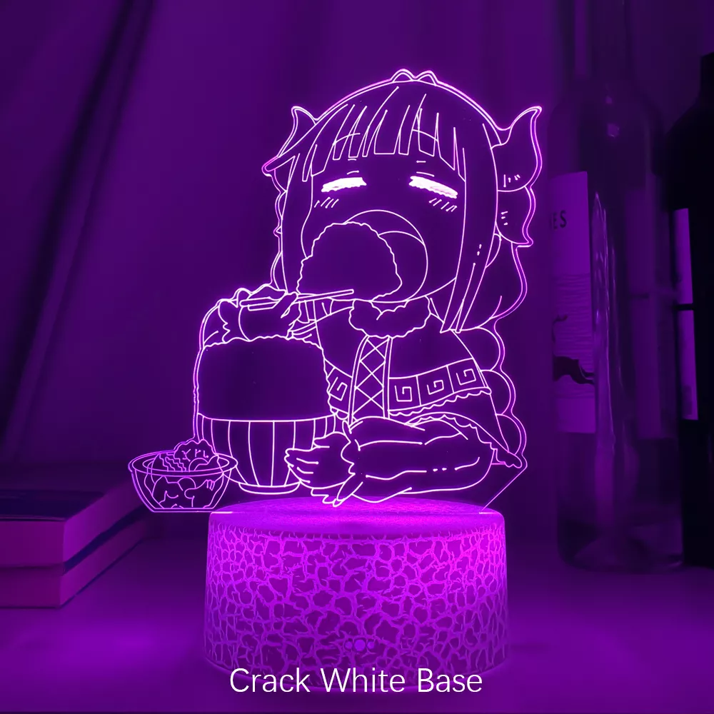 610465407 Luminária Miss Kobayashi Dragon Maid Anime lâmpada led para o quarto do miúdo decoração presente de aniversário cor em mudança 3d luz manga dragão empregada doméstica