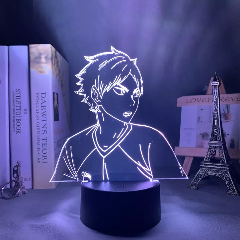 658527557 Luminária Haikyuu luz noturna para decoração de quarto eita, semi-iluminação para crianças, presente de aniversário, lâmpada 3d de mangá