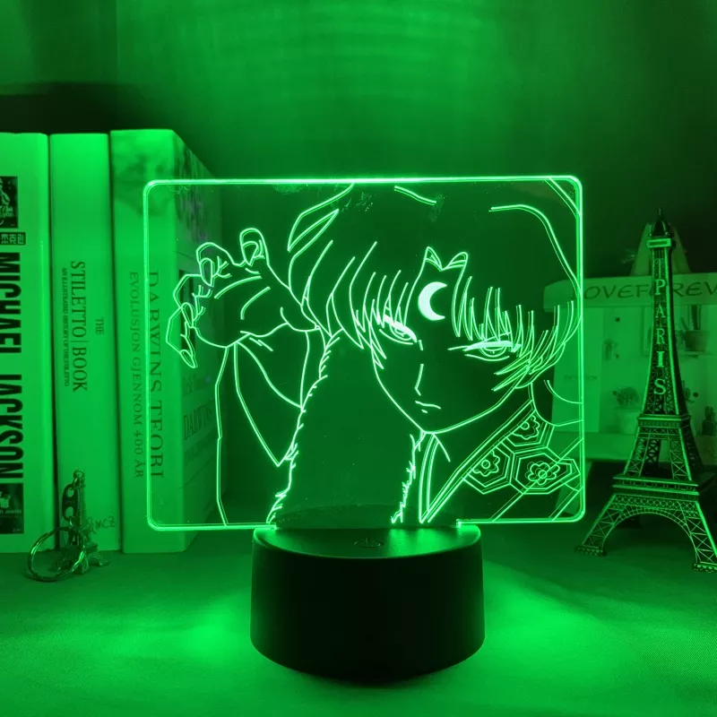 673177751 Luminária Inuyasha Anime zoshomaru led luz noturna para quarto, luz noturna para decoração de quarto, lâmpada 3d de animê com luz para presente