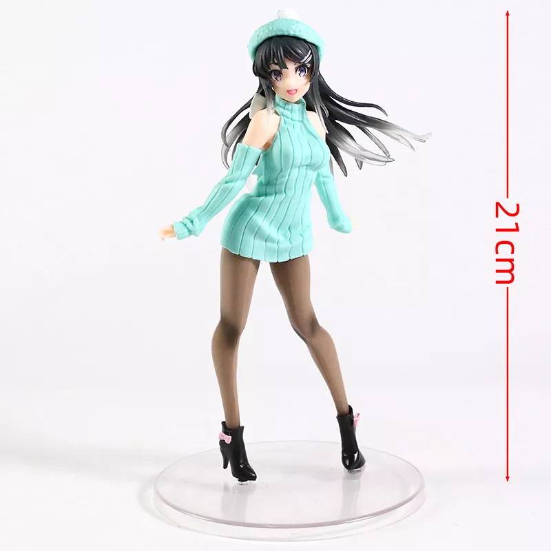 708154911 Action Figure Anime Seishun buta yarou wa sakurajima mai ver. Figura collectible anime sexy beleza modelo de brinquedo