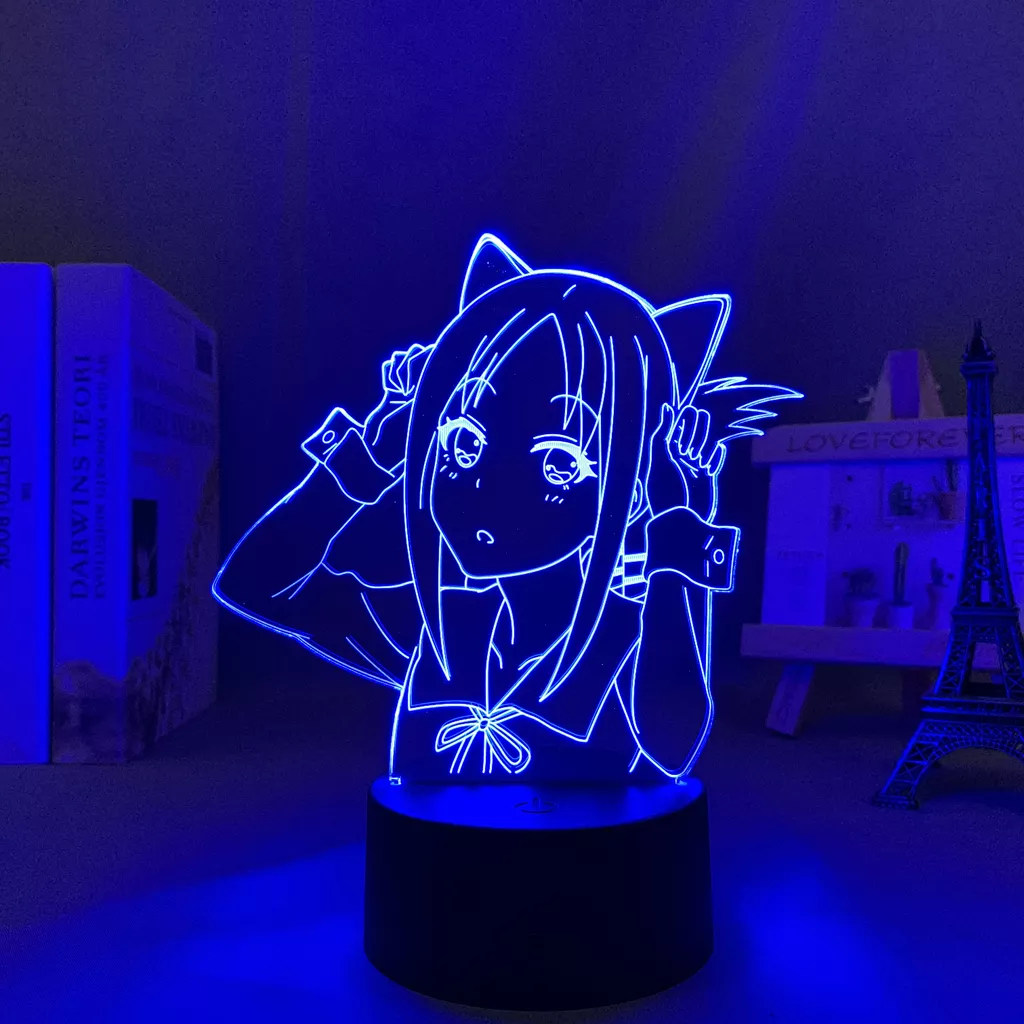 72273547 Luminária Anime luz conduzida da noite kaguya-sama love is war para decoração do quarto luz alimentado por bateria presente de aniversário manga lâmpada amor é guerra