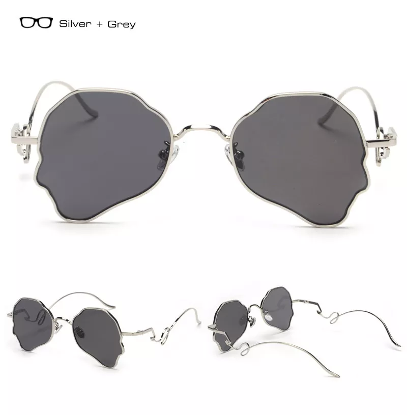 856447186 Óculos de sol steampunk vintage para homens e mulheres, armação de metal com desenho de borboleta, óculos de sol champanhe e chá
