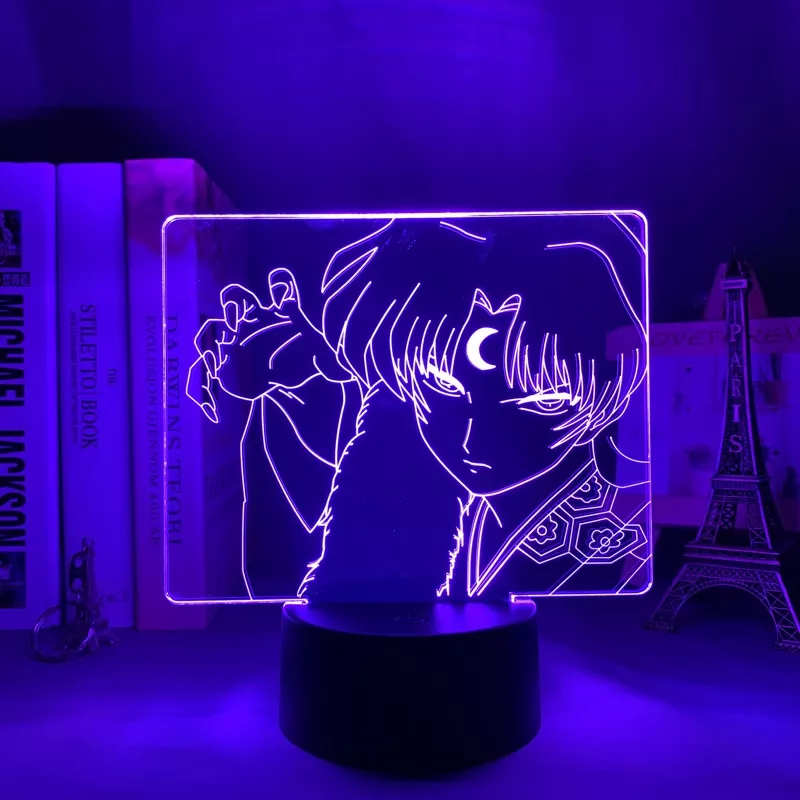 861374834 Luminária Inuyasha Anime zoshomaru led luz noturna para quarto, luz noturna para decoração de quarto, lâmpada 3d de animê com luz para presente