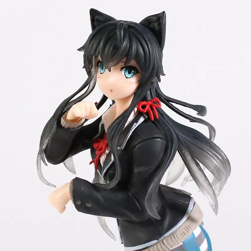 87003402 Action Figure Anime My Romantic Teenage Comedy Snafu yukino yukinoshita gato orelha uniforme ver figura collectible anime sexy beleza modelo de brinquedo