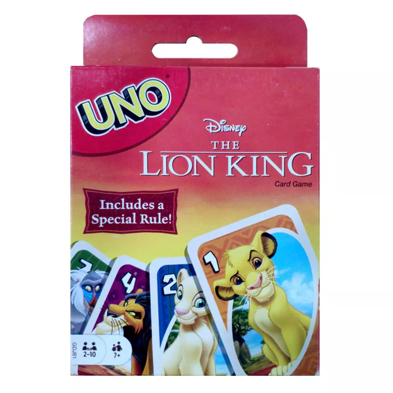911329023 Uno disney o rei leão família engraçado entretenimento jogo de tabuleiro divertido jogando cartões crianças brinquedos jogo de cartão para crianças presentes de aniversário