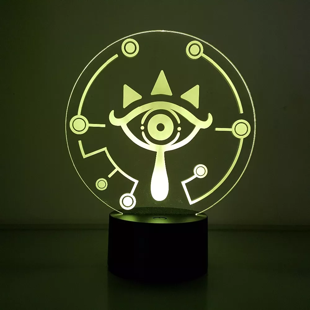 955756201 Luminária Zelda ilusão visual 3d led respiração da selvagem luz noturna 7 cores usb link figura de ação brinquedo de jogo de anime