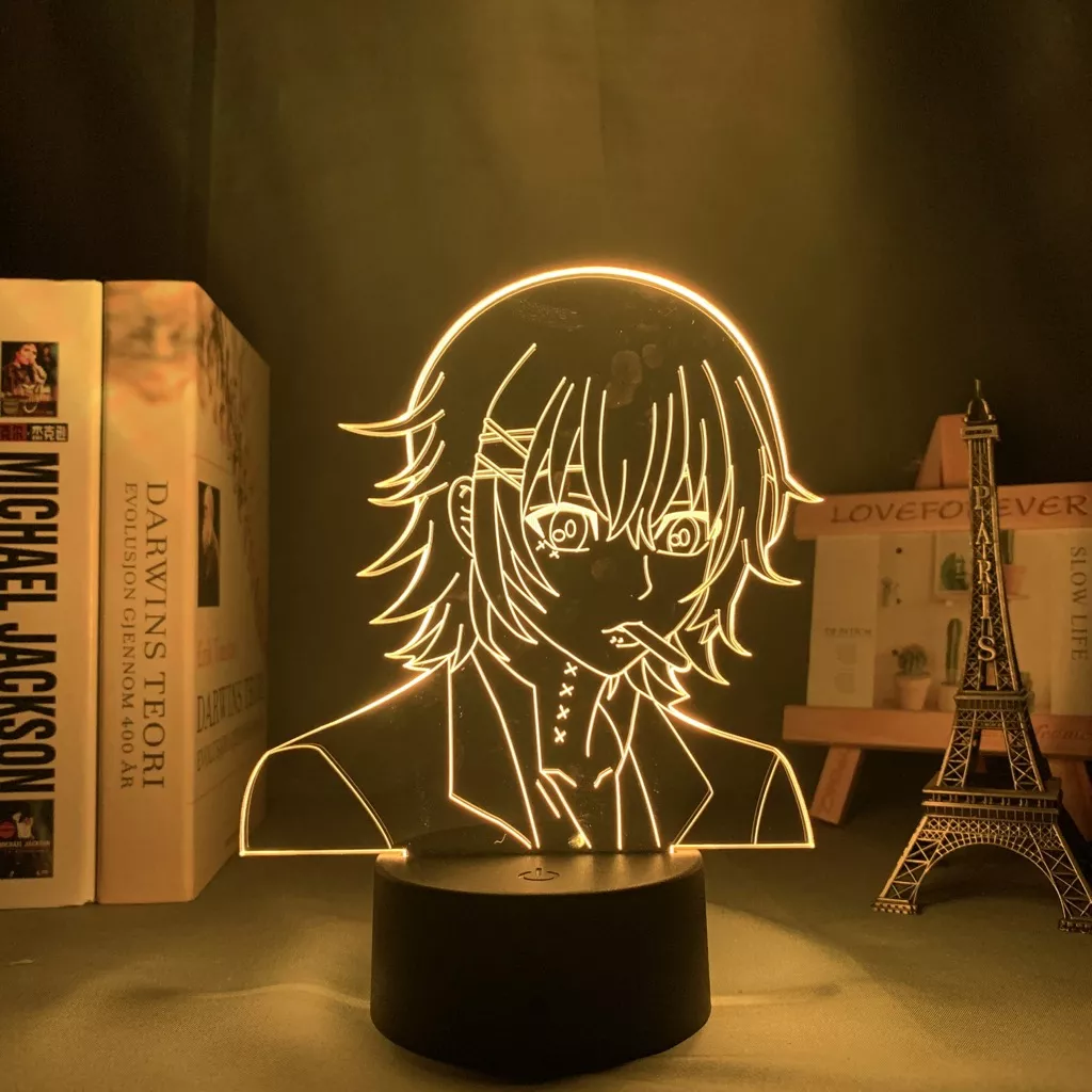 Luminária Tokyo Ghoul lâmpada de led do anime juuzou exceya, luz de led para decoração de quarto, presentes de aniversário para mulheres e homens, konosuba, mangá, luz 3d 2
