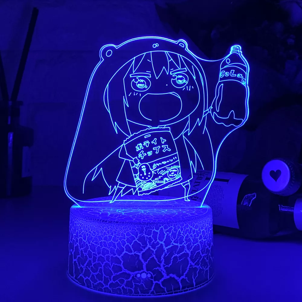 989957294 Luminária Himouto Umaru-Chan acrílico 3d lâmpada anime decoração do quarto luz da noite crianças presente de aniversário quarto mesa luz led manga himouto