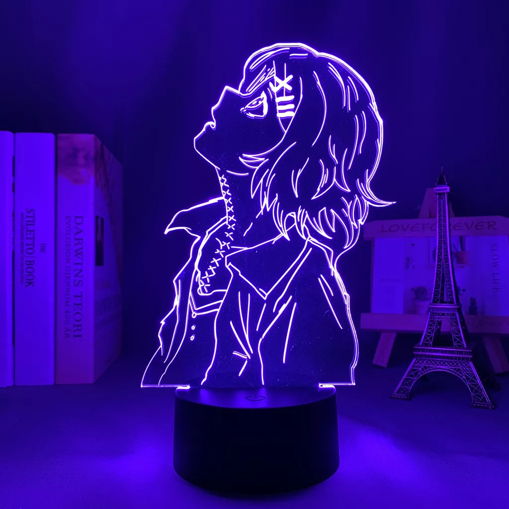 Luminária anime tokyo ghoul para decoração de quarto, luz noturna led tokyo ghoul 1