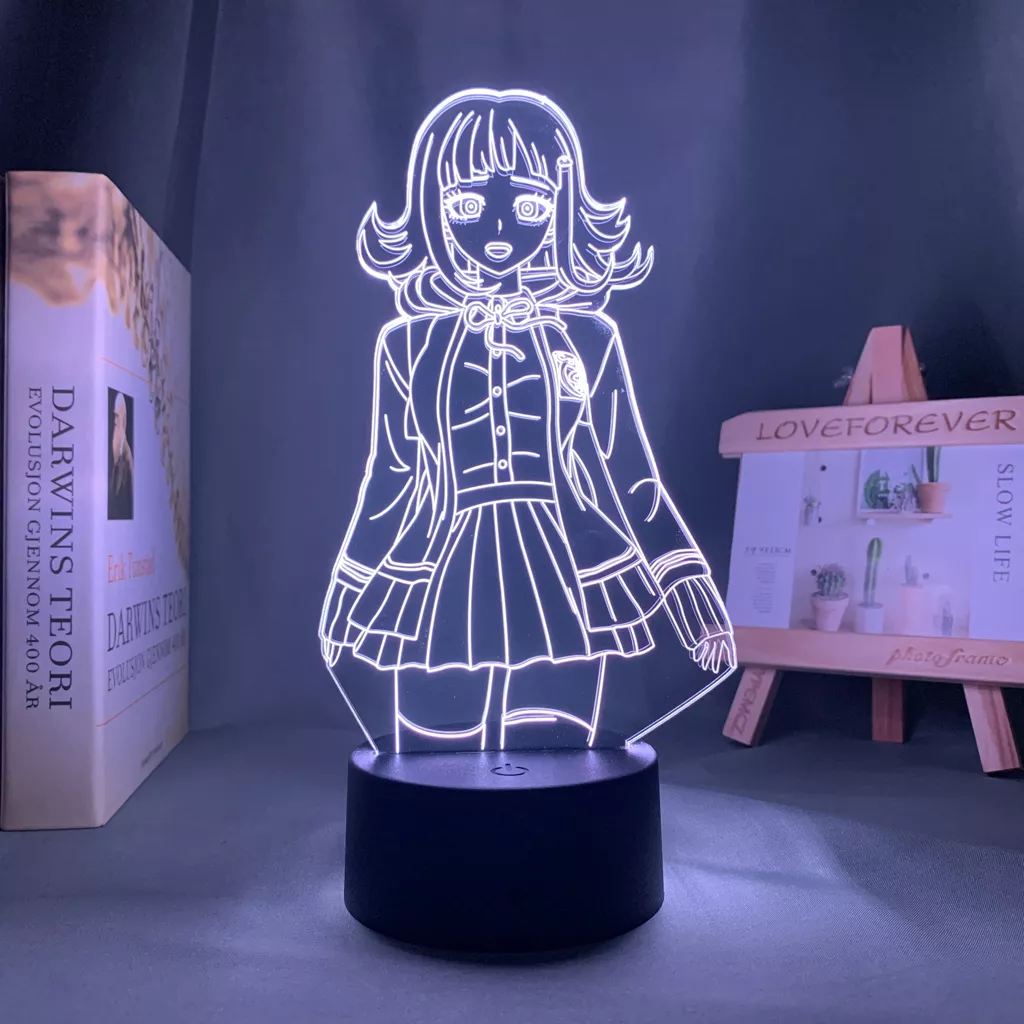 Luminária Danganronpa Pendanronpa de luz noturna para crianças, lâmpada para decoração de quarto 3d acrílico, para crianças 2