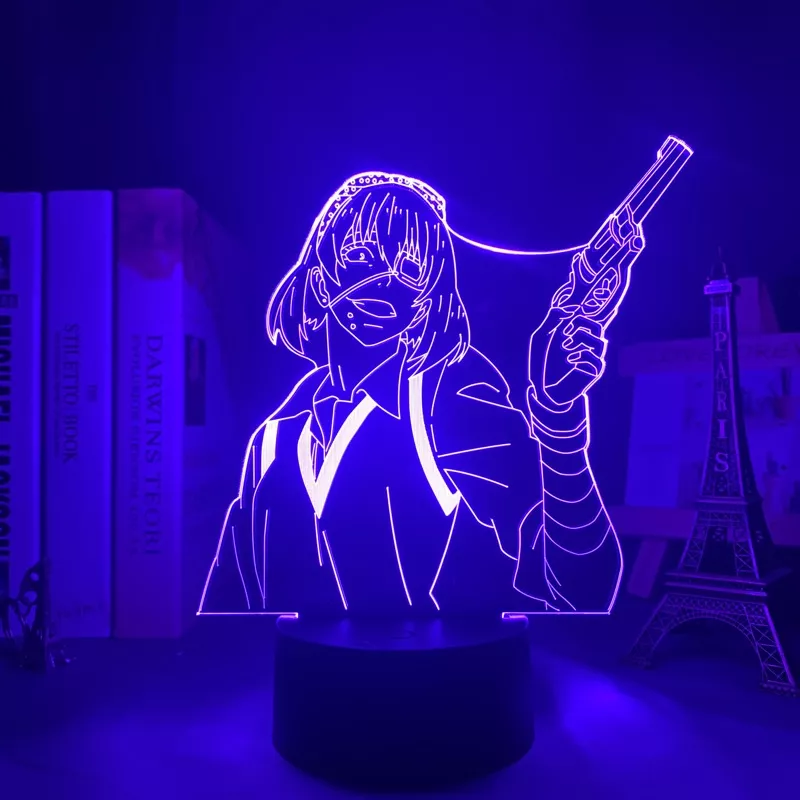 1069546731 1 Luminária Kakegurui Luz noturna de led midari ikishima, luz noturna colorida para decoração de quarto, presente em anime, ikishima,