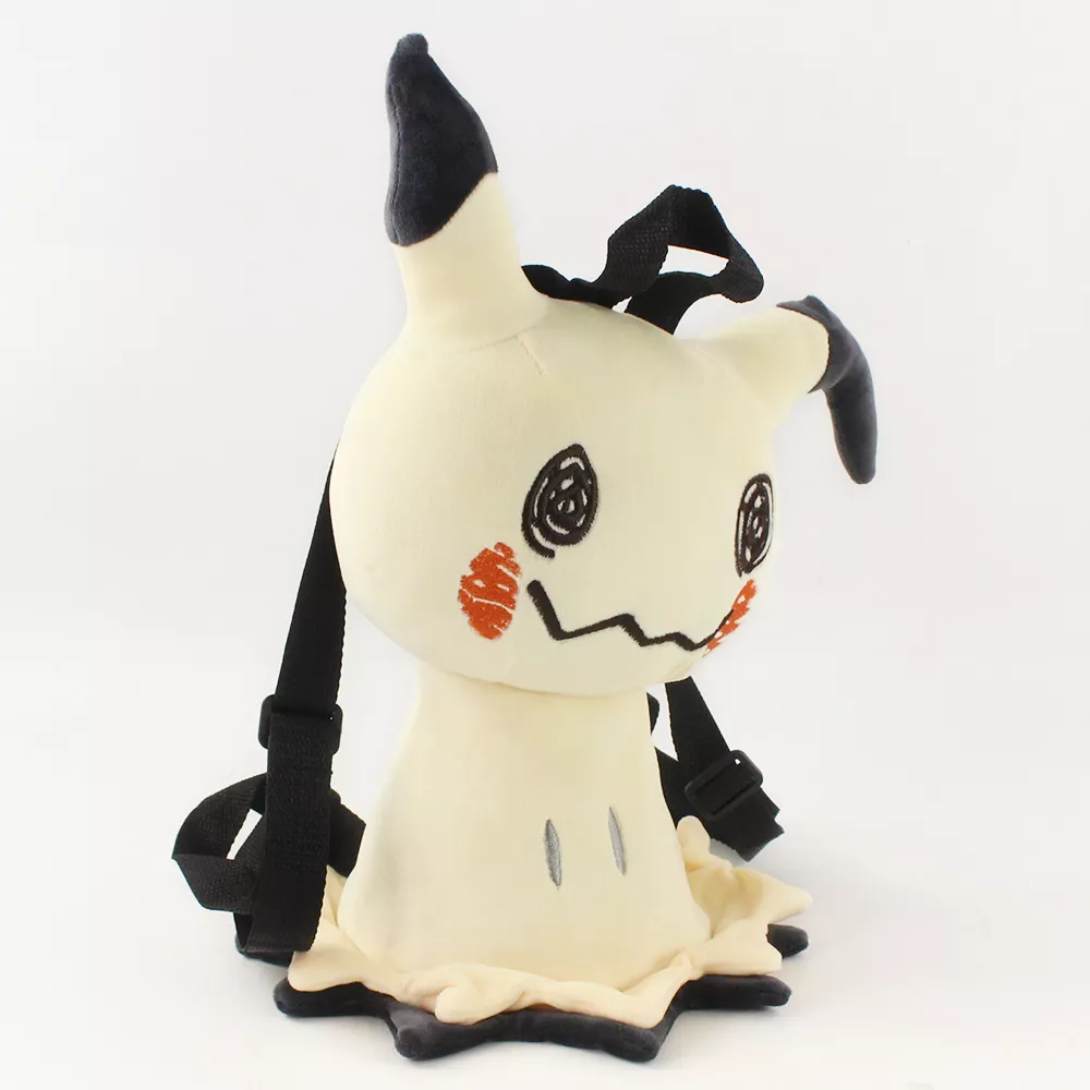 1329482211 1 Mochila 40cm Anime Pokemon Mimikyu boneca de pelúcia mochila modelo para a criança estudante escola saco crianças alta capacidade saco de escola brinquedos