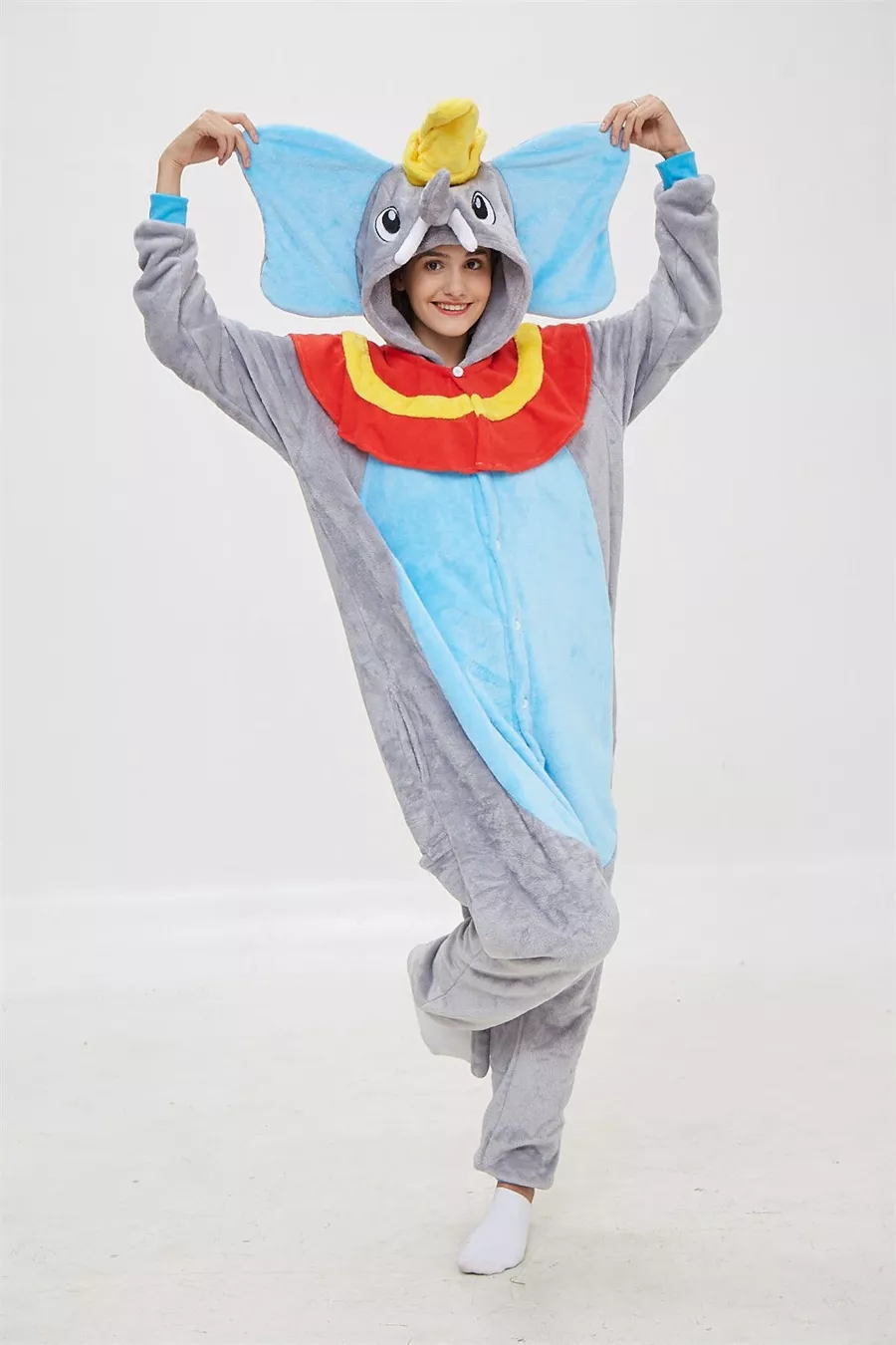 1336433031 1 Pijama Adulto Dumbo, pijama de desenho animado, cosplay kigurumi, roupa de dormir
