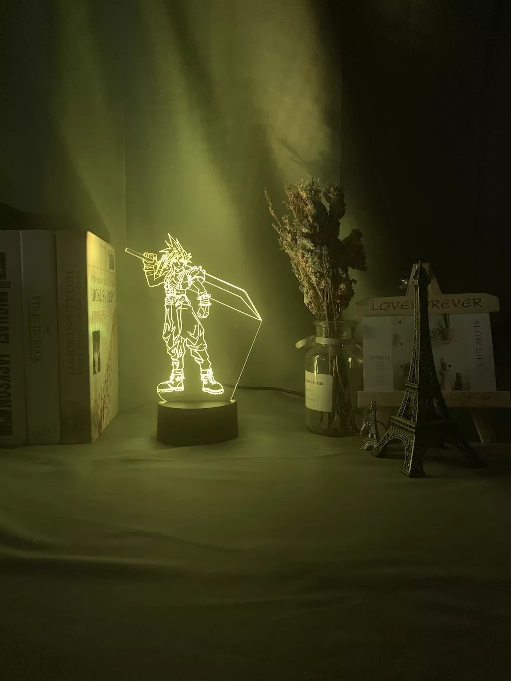 1345148625 1 Luminária Final Fantasy luz noturna em led 3d, crianças, luz noturna colorida para decoração de quarto, usb, lâmpada de mesa, jogo final, presente fantasia