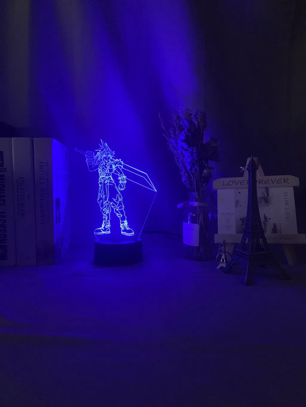 1421634651 1 Luminária Final Fantasy luz noturna em led 3d, crianças, luz noturna colorida para decoração de quarto, usb, lâmpada de mesa, jogo final, presente fantasia
