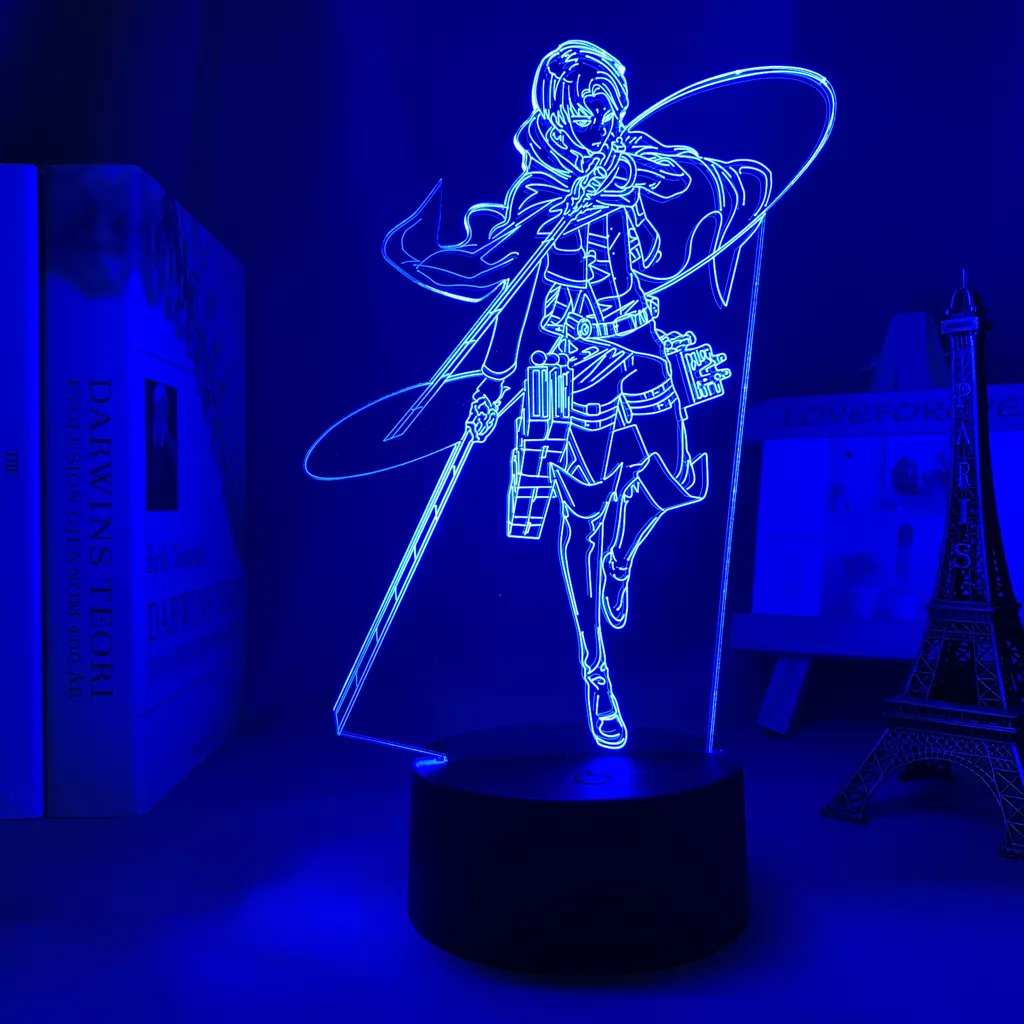 1476036883 1 Luminária Attack on Titan Anime lâmpada Anime 3d ataque da lâmpada em titã luz para decoração do quarto crianças presente ataque em titã led night light