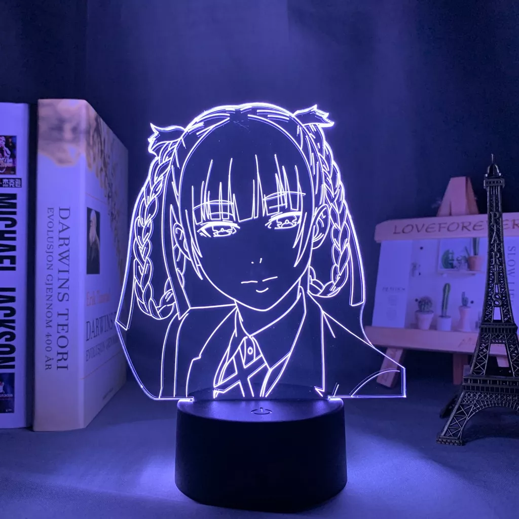 Luminária Kakegurui Anime lâmpada noturna led kirari, momobami, luz noturna para decoração de quarto, presente de aniversário, lâmpada 3d, kakegurui 2