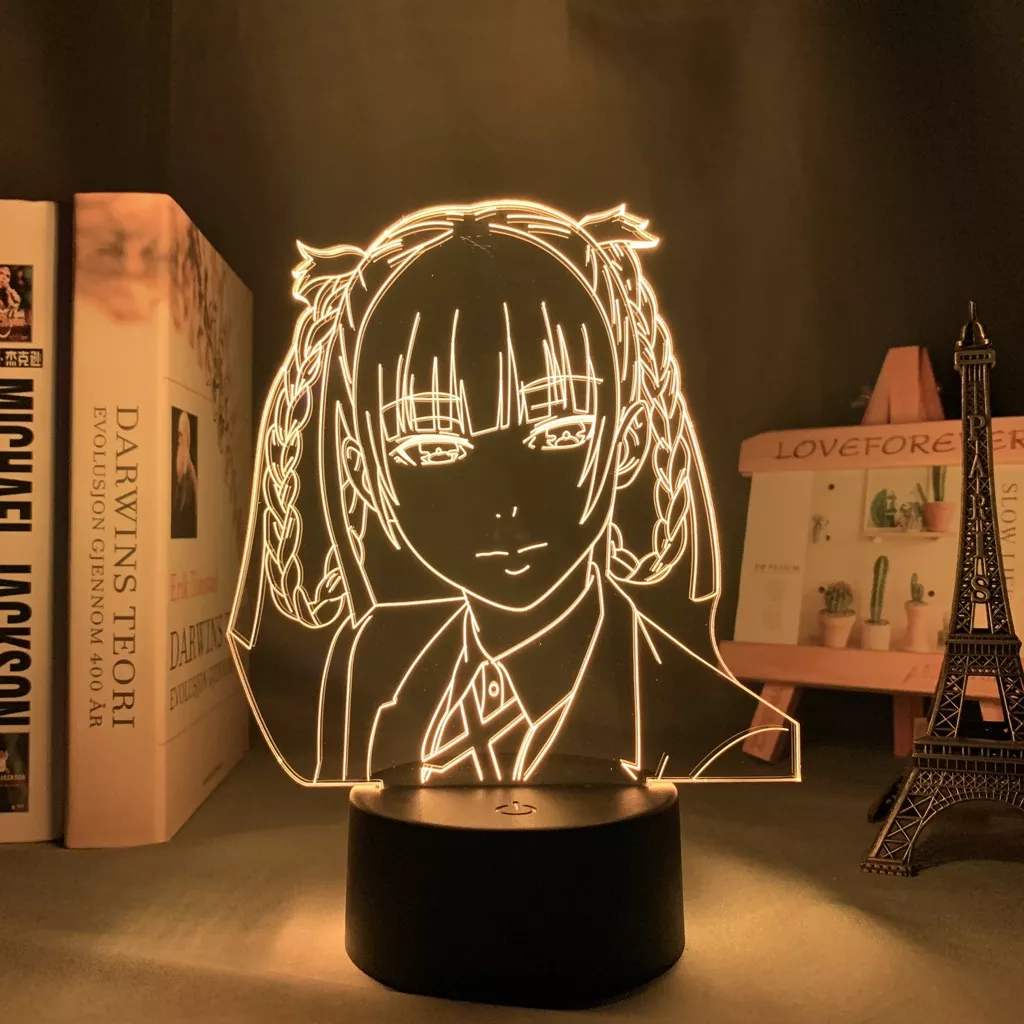 1532357015 1 Luminária Kakegurui Anime lâmpada noturna led kirari, momobami, luz noturna para decoração de quarto, presente de aniversário, lâmpada 3d, kakegurui