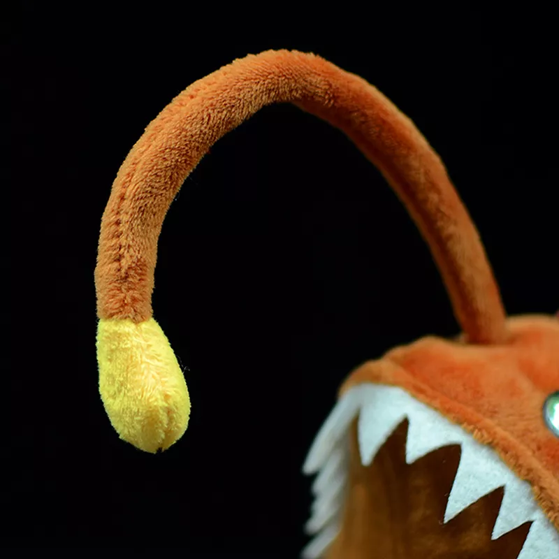 Pelúcia realista peixe lanterna brinquedo de pelúcia simulação monkfish bonito lophiiformes oceano animal boneca presente aniversário para crianças 5