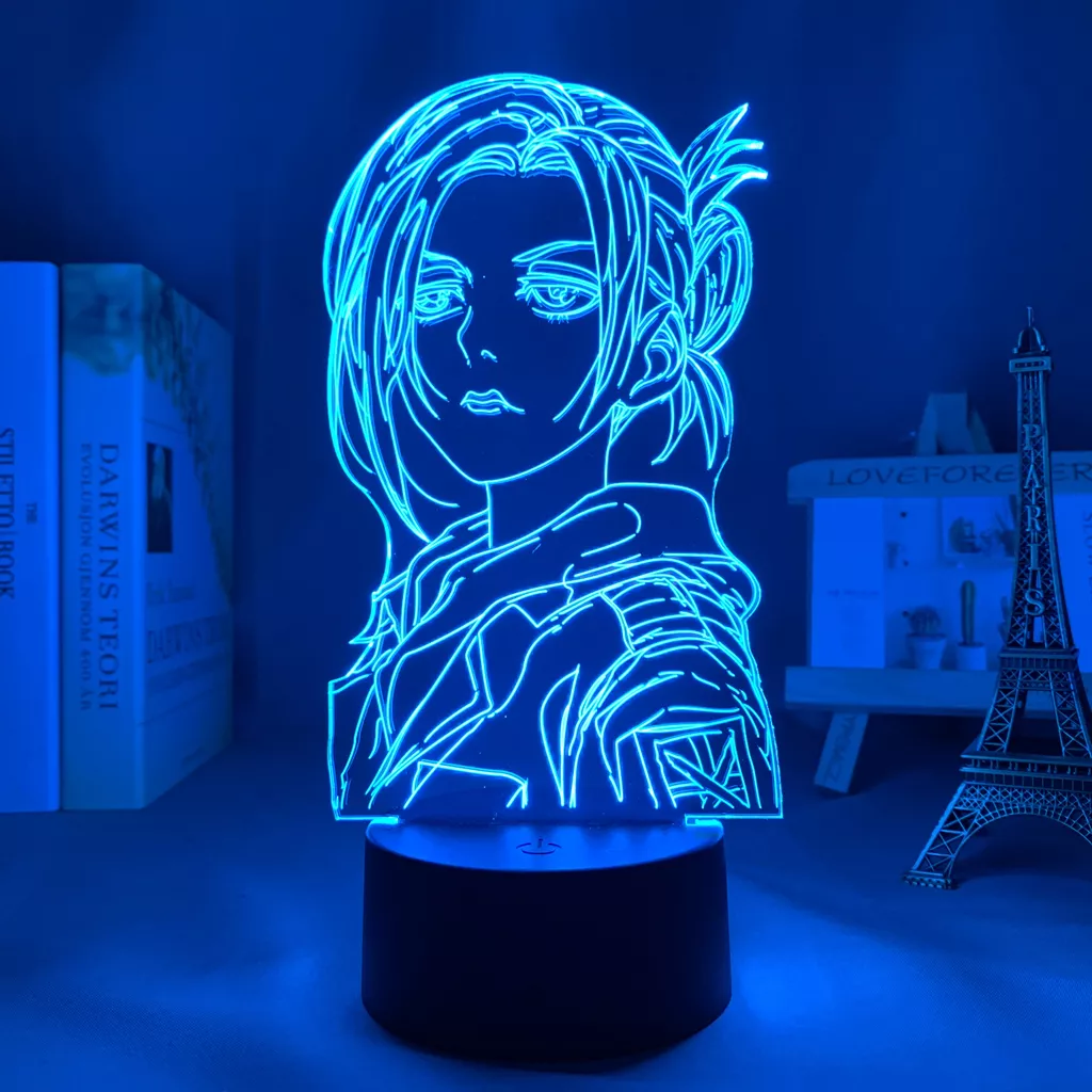 1562879991 1 Luminária Attack on Titan Anime lâmpada de led do anime em 3d ring, lâmpada para decoração de casa, presente de aniversário, manga de attack on titan, lâmpada noturna