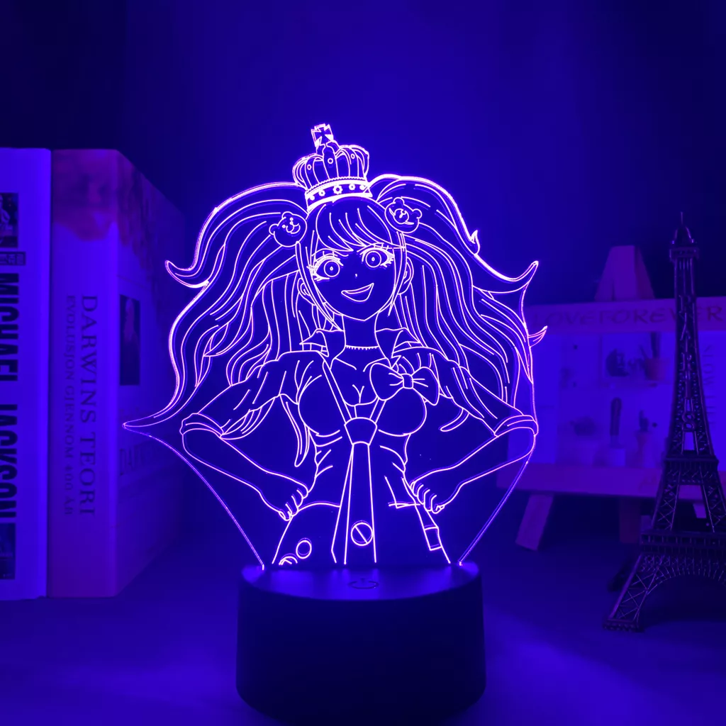 Luminária Danganronpa pendanronpa lâmpada de acrílico para crianças, lâmpada 3d para decoração de quarto, pendanronpa acrílica 2