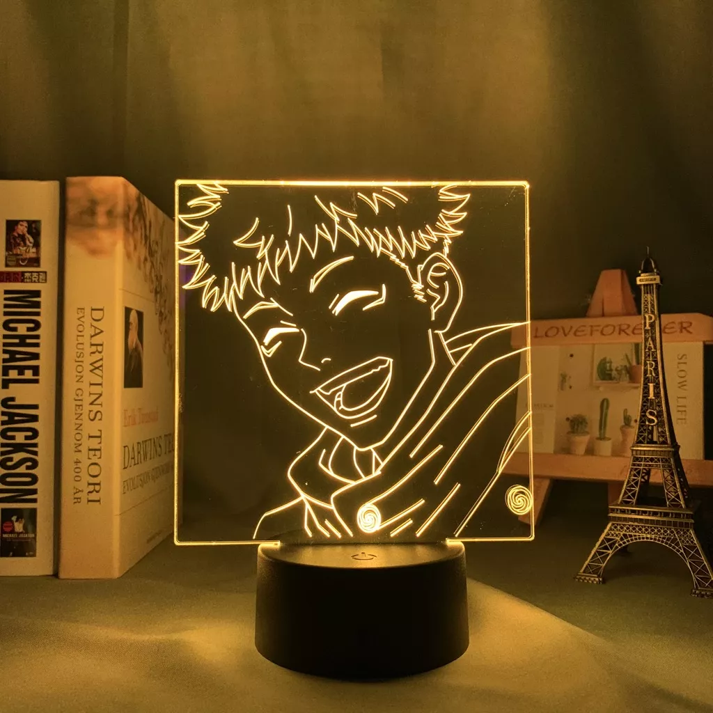 Luminária Jujutsu Kaisen lâmpada noturna led para decoração do quarto yuji itadori, lâmpada noturna led para decoração do quarto yuji itadori 1