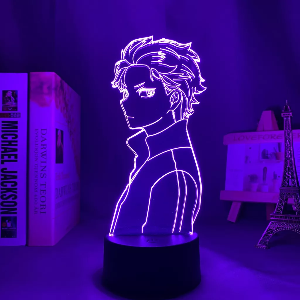 1662706312 1 Luminária Re Zero Starting Life in Another World Anime lâmpada 3d led para decoração, luz noturna de led para decoração da sala, presente e luz de iniciante de subaru natsuki neon