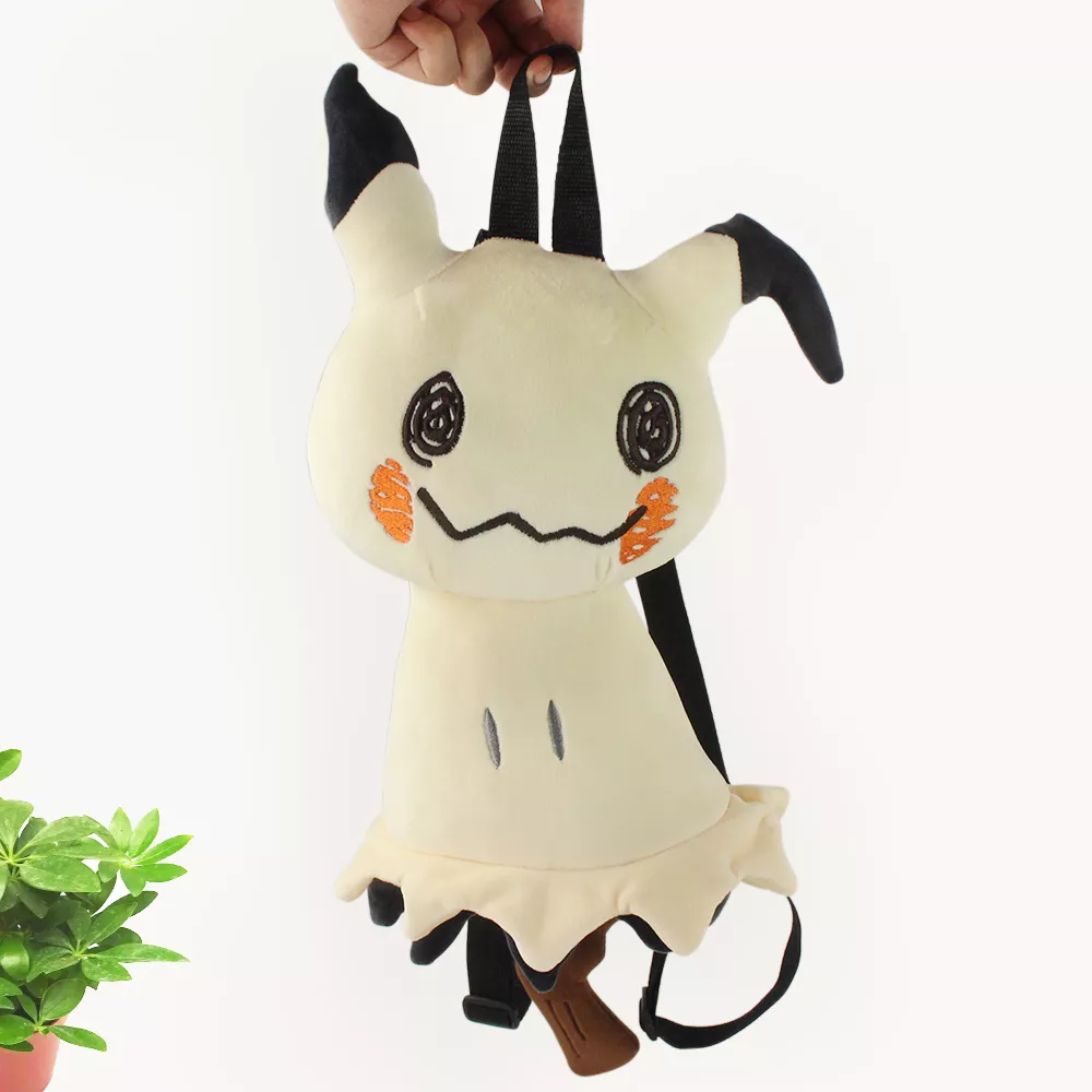 Mochila 40cm Anime Pokemon Mimikyu boneca de pelúcia mochila modelo para a criança estudante escola saco crianças alta capacidade saco de escola brinquedos 3