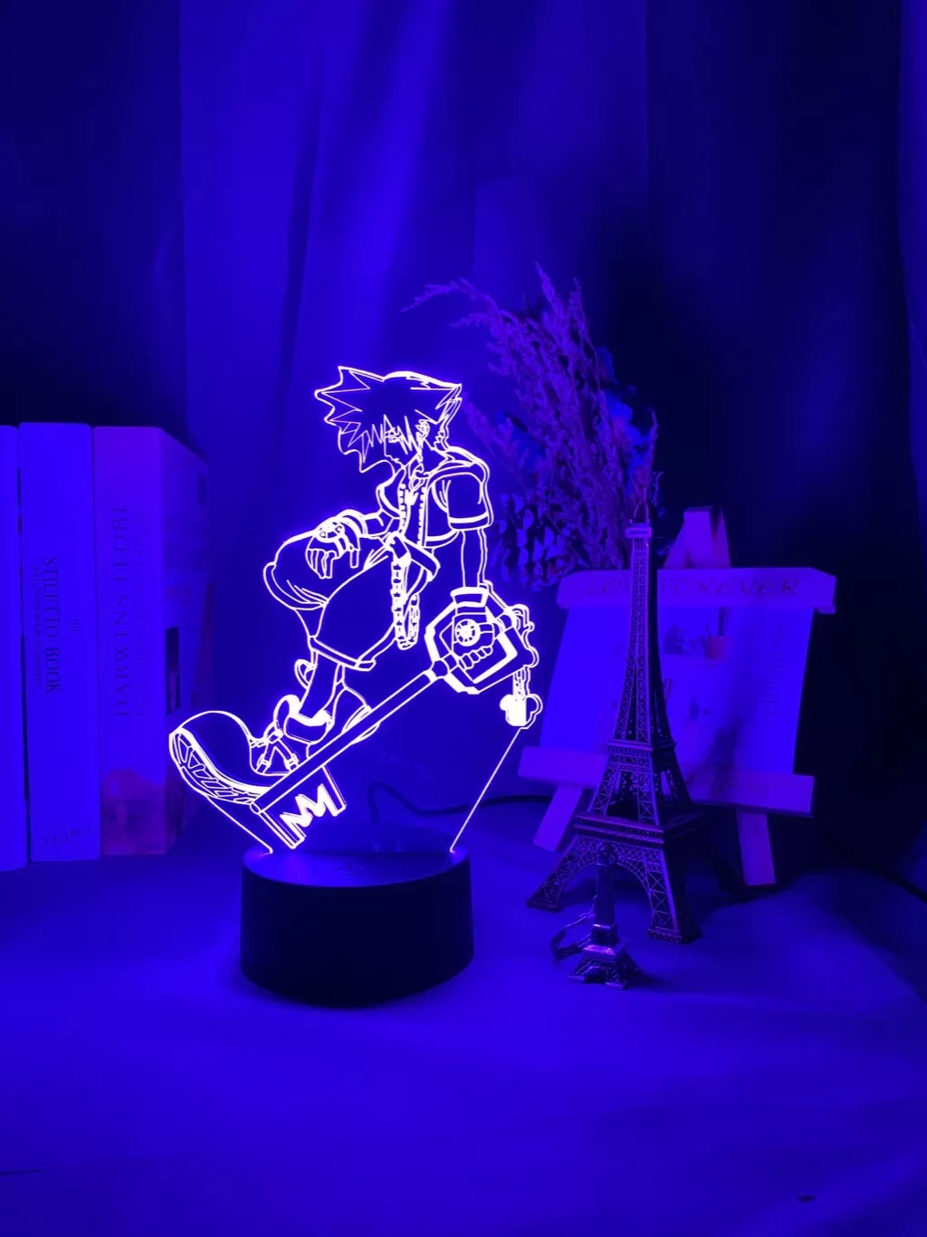 Luminária Kingdom Hearts luz noturno infantil sora, luz de led que muda de cor, para decoração de quarto de crianças, luz de cabeceira 1