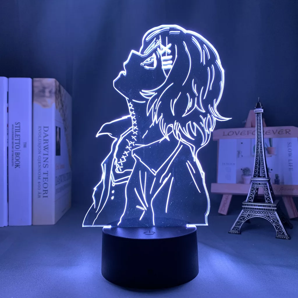 1727952423 1 Luminária anime tokyo ghoul para decoração de quarto, luz noturna led tokyo ghoul