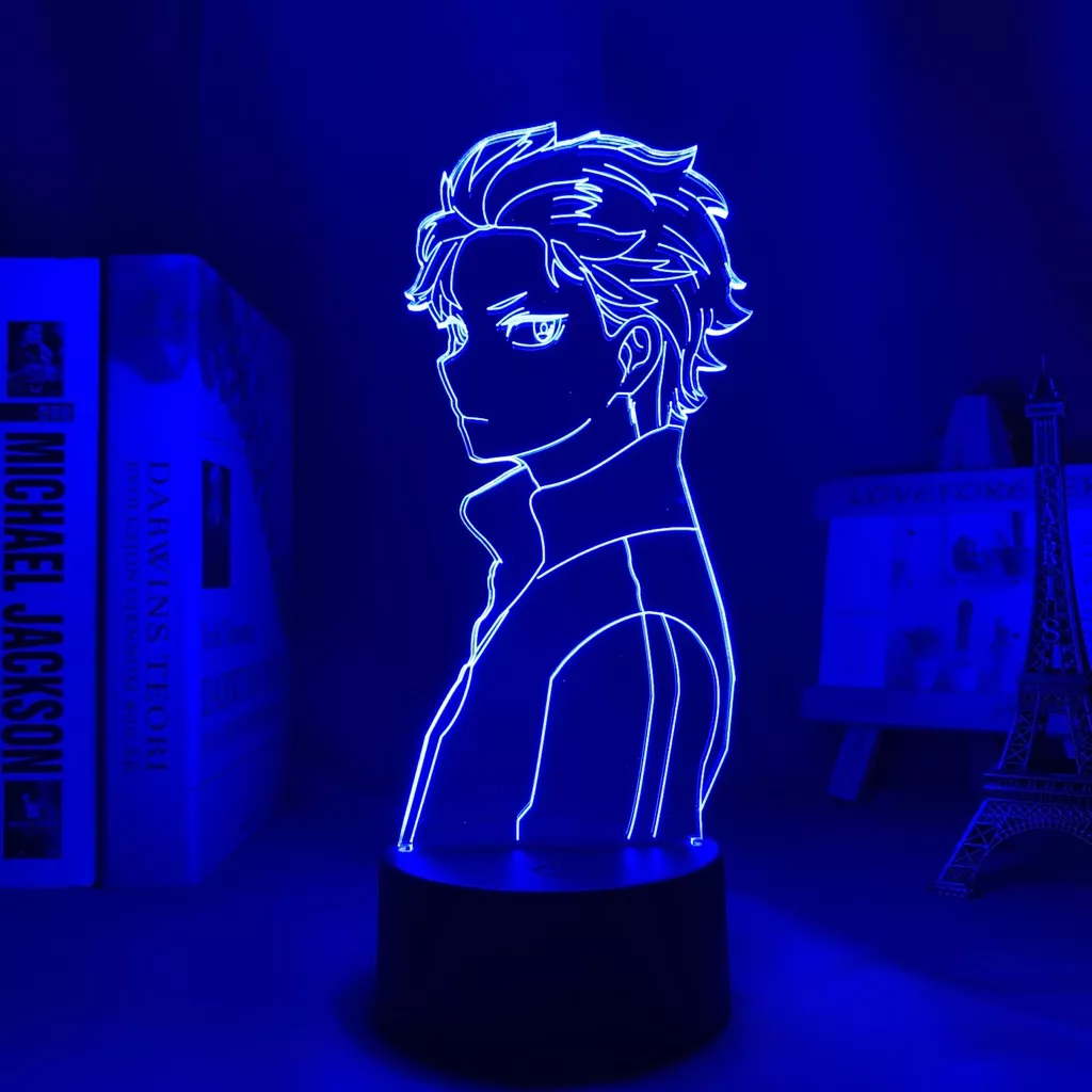 1823836952 1 Luminária Re Zero Starting Life in Another World Anime lâmpada 3d led para decoração, luz noturna de led para decoração da sala, presente e luz de iniciante de subaru natsuki neon