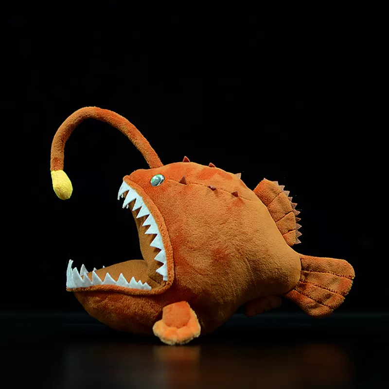 1861900167 1 Pelúcia realista peixe lanterna brinquedo de pelúcia simulação monkfish bonito lophiiformes oceano animal boneca presente aniversário para crianças