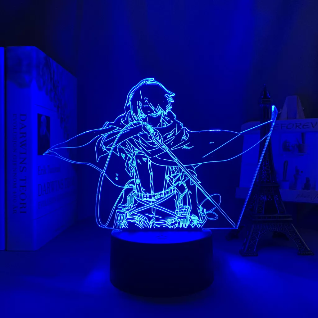 1884970646 1 Luminária Attack on Titan Anime lâmpada 3d de attack on titan, luz noturna de led para decoração de quarto para crianças, presente para attack on titan