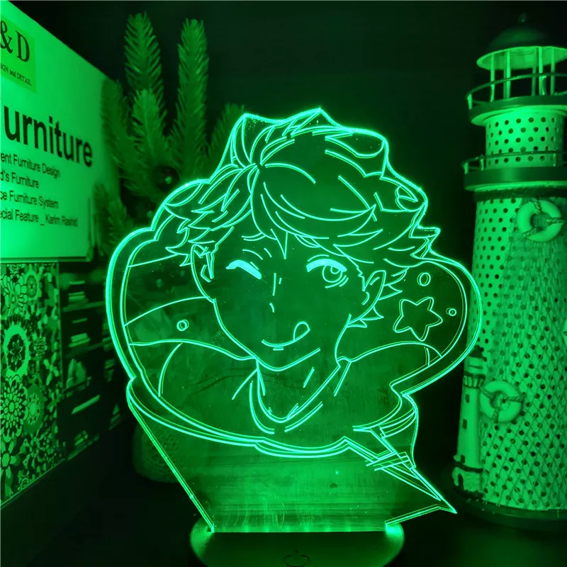 1905041757 1 Luminária Haikyuu Anime oikawa, lâmpada led com ilusão 3d, lâmpada de anime com 7 cores que muda para presente de natal