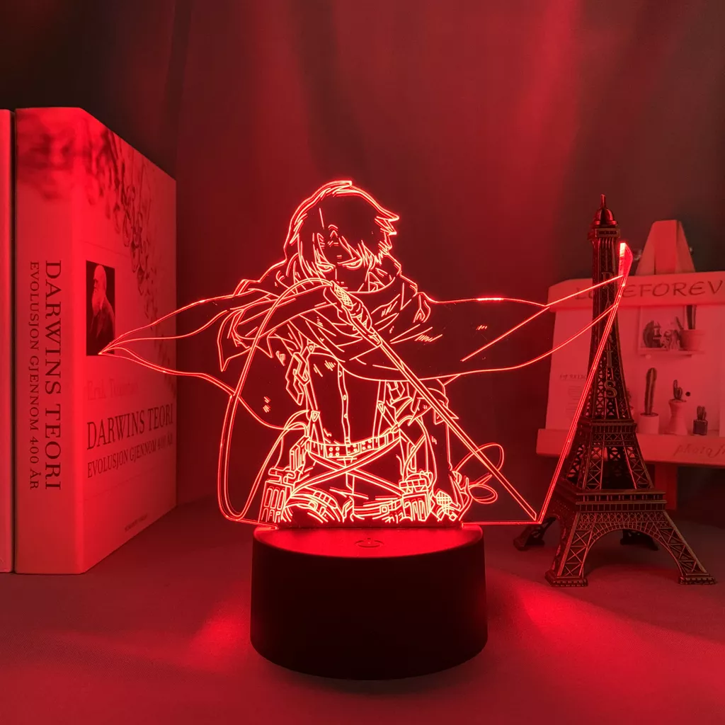 1905621079 1 Luminária Attack on Titan Anime lâmpada 3d de attack on titan, luz noturna de led para decoração de quarto para crianças, presente para attack on titan