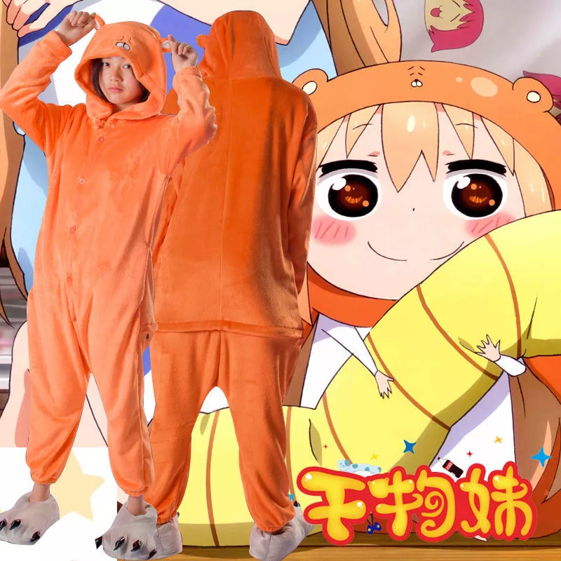Pijama Anime himouto umaru chan pijamas doma umaru cosplay traje adulto macacões flanela casa pijamas 3