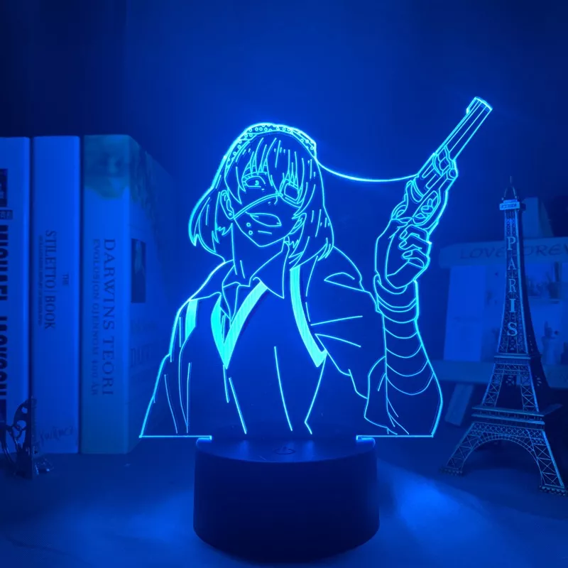 Luminária Kakegurui Luz noturna de led midari ikishima, luz noturna colorida para decoração de quarto, presente em anime, ikishima, 2